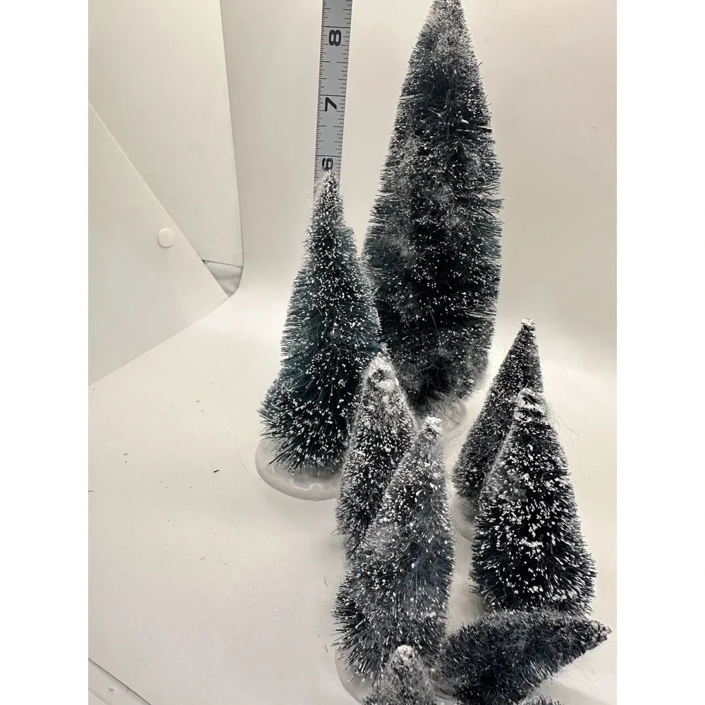 Lemax‎ Christmas Village Bottle Brush Trees Lot 10pc 2